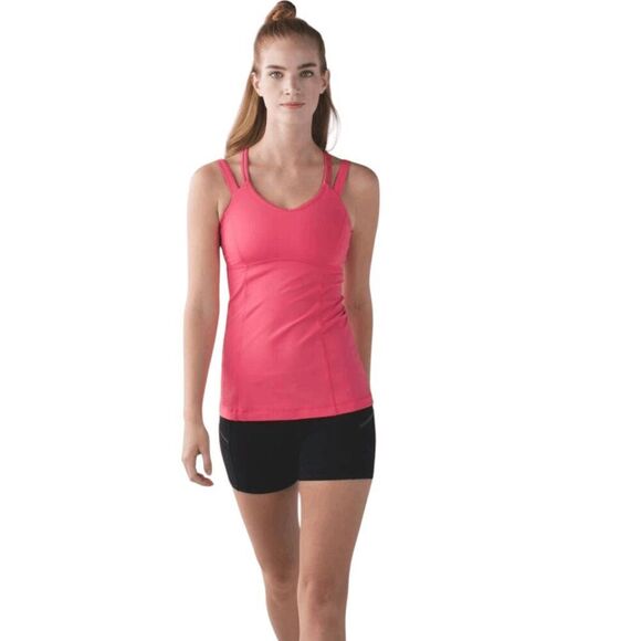 LULULEMON ATHLETICA Happy Strappy Tank 'Pink Lemonade' Size 6 - Picture 4 of 8